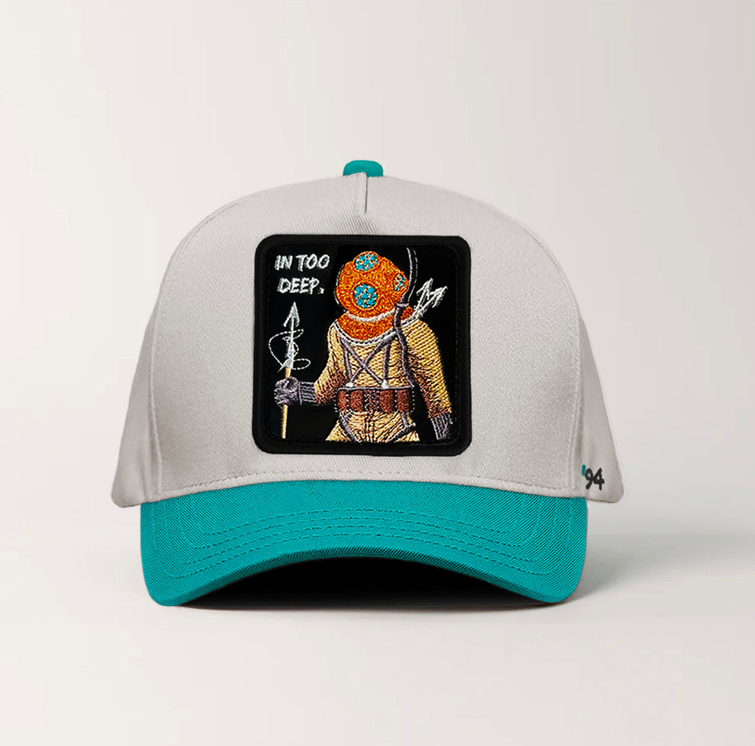 Deep Sea Diver "In Too Deep" Snapback White/Turquoise