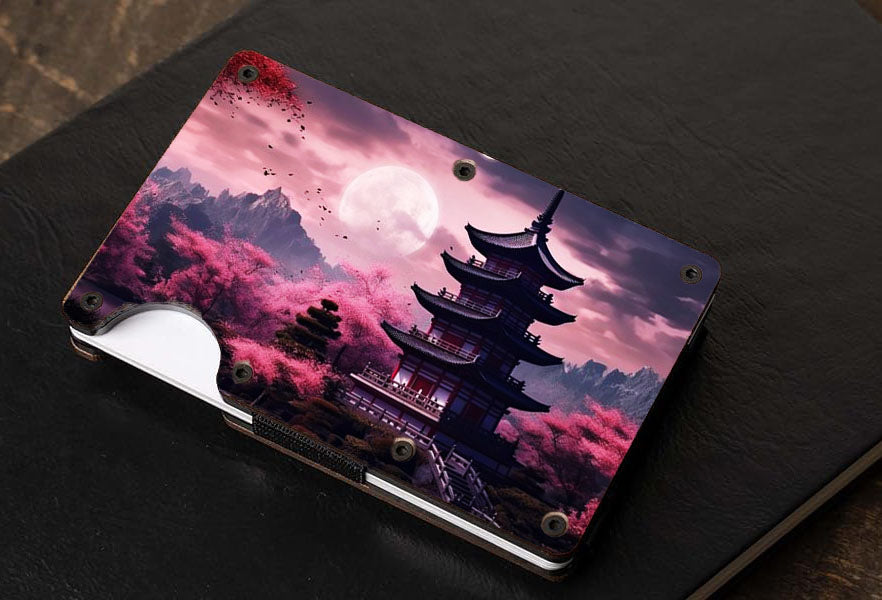 Chinese temple - Graphic Minimalist Wallet