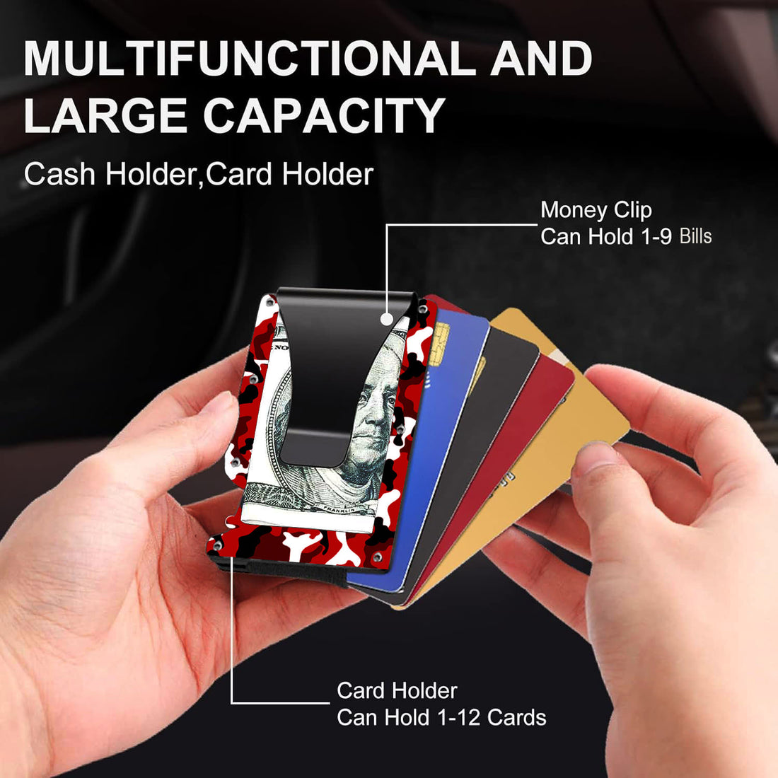 Red Camo - Graphic Minimalist Wallet