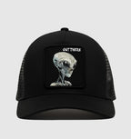 Alien Gray "Out There" Trucker Hat (Black)