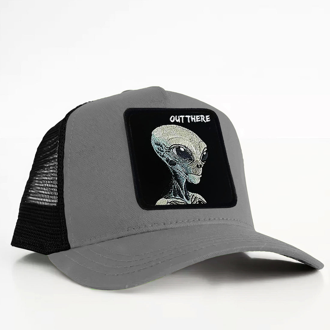Alien Gray "out there" trucker hat