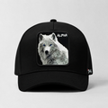 White Wolf "Alpha" Snapback Hat (Black)