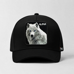 White Wolf "Alpha" Snapback Hat (Black)