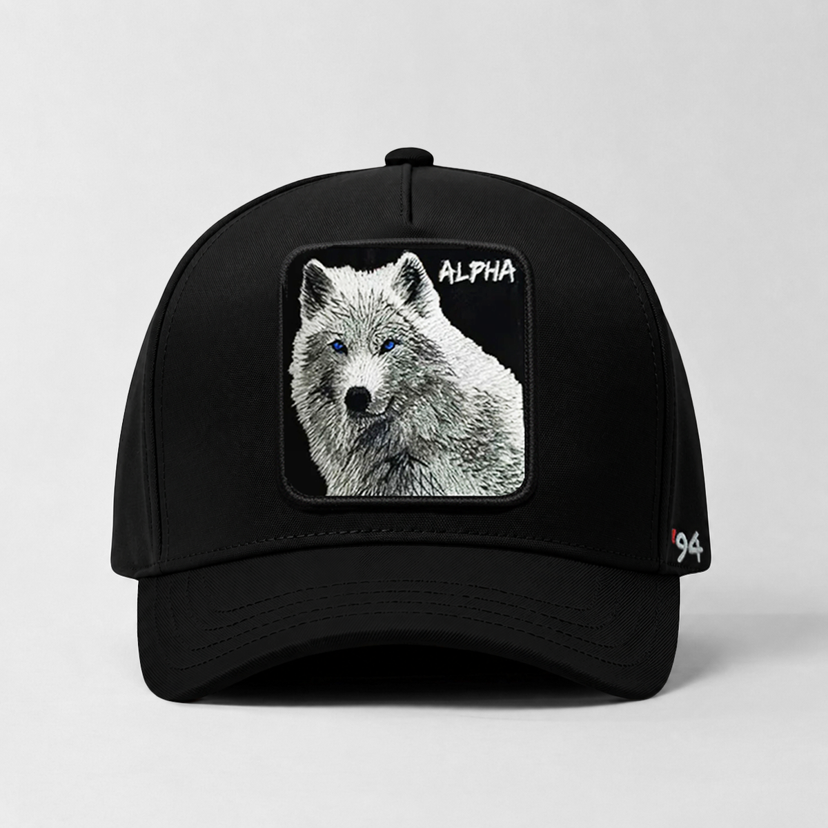 White Wolf "Alpha" Snapback Hat (Black)