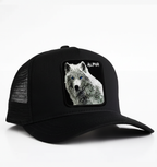 White Wolf - "Alpha" Trucker Hat (Black)