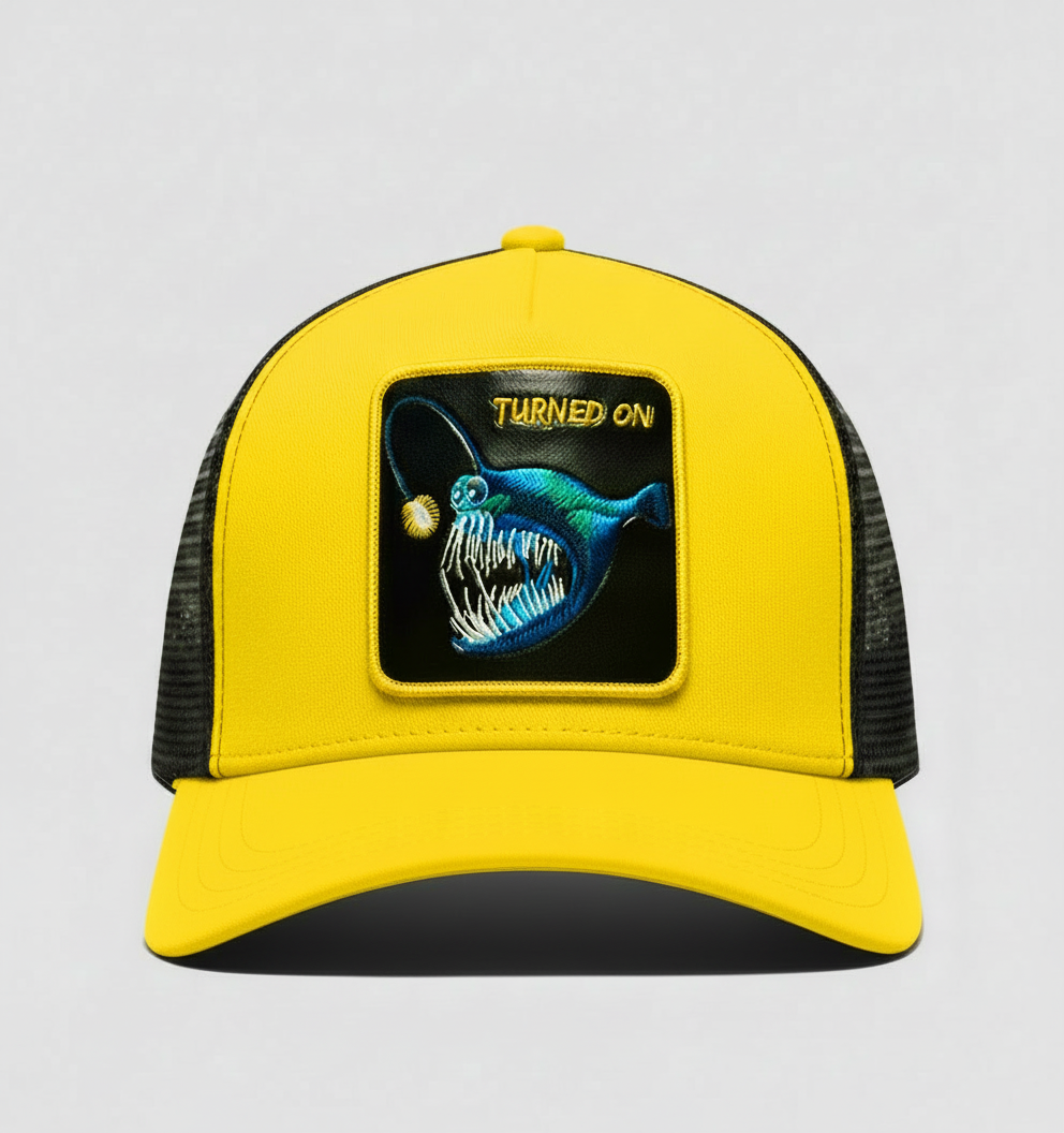 Angler Fish - "Turned On" Trucker Hat (Yellow)