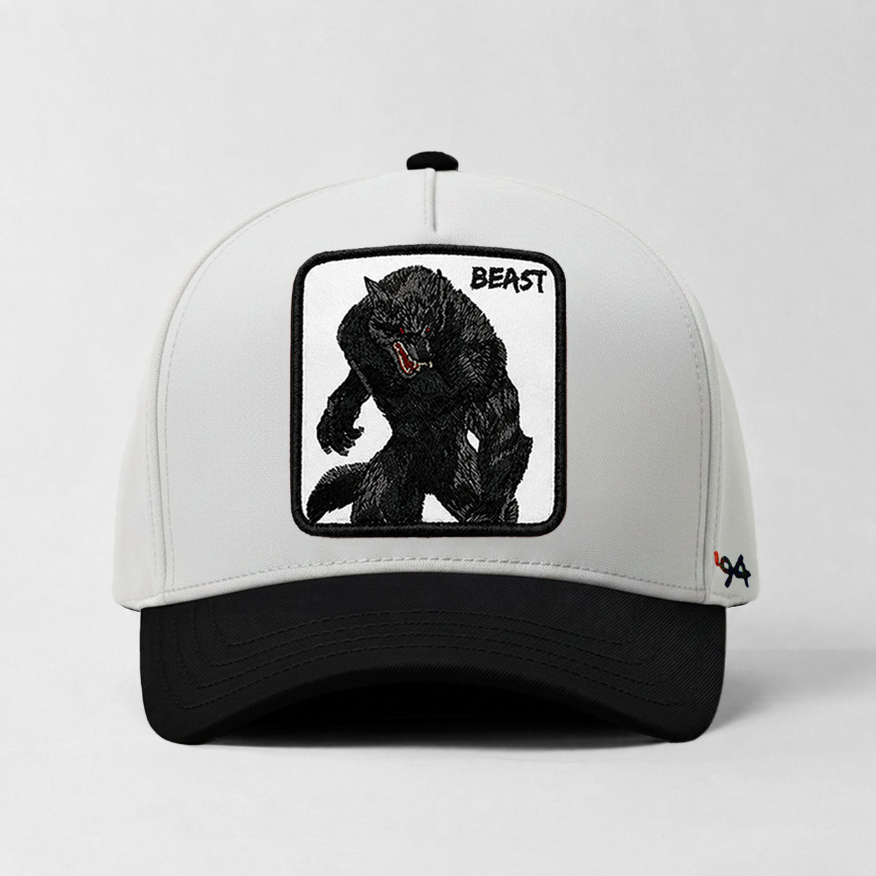 Werewolf "Beast" Snapback Hat (White/Black)