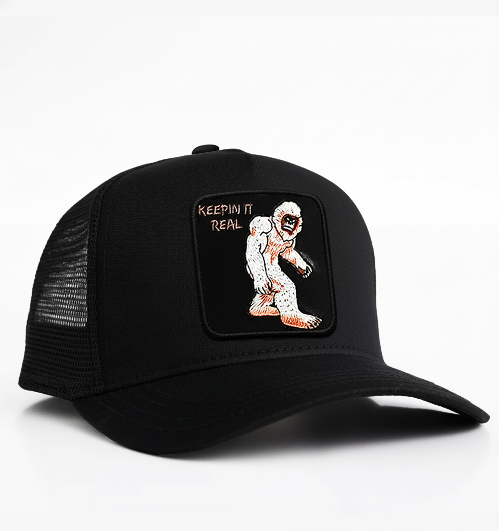 Bigfoot - "Keepin It Real" Trucker Hat (Black)
