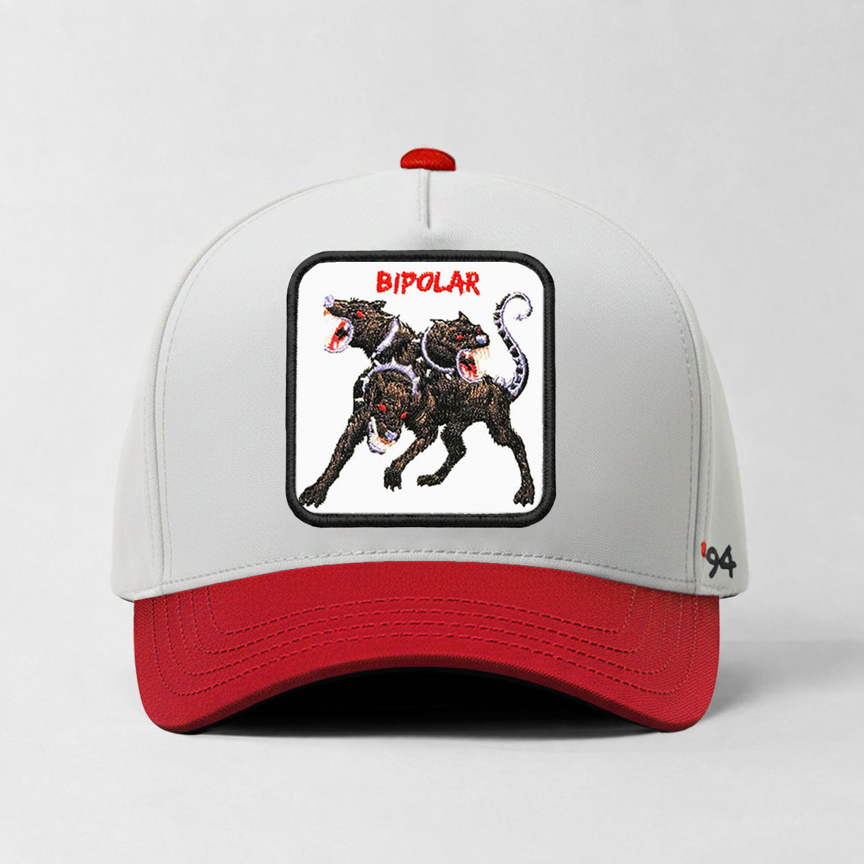 Cerberus "Bipolar" Snapback (White/Red)