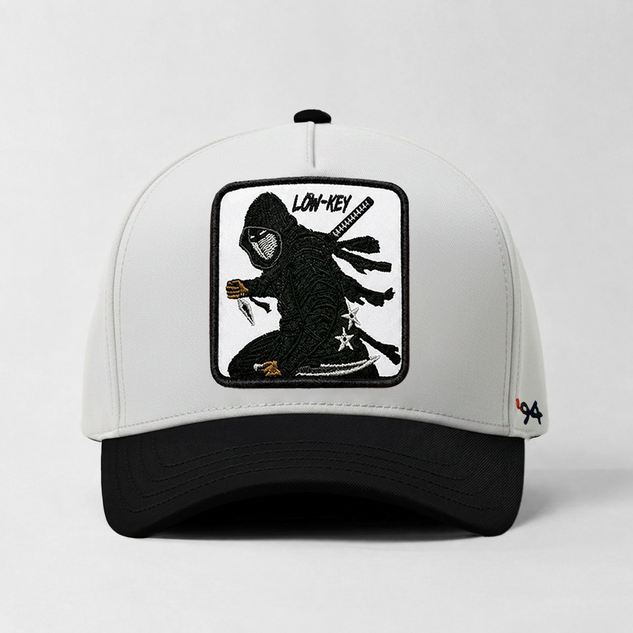 Ninja "Low-Key" Snapback Hat (White/Black)