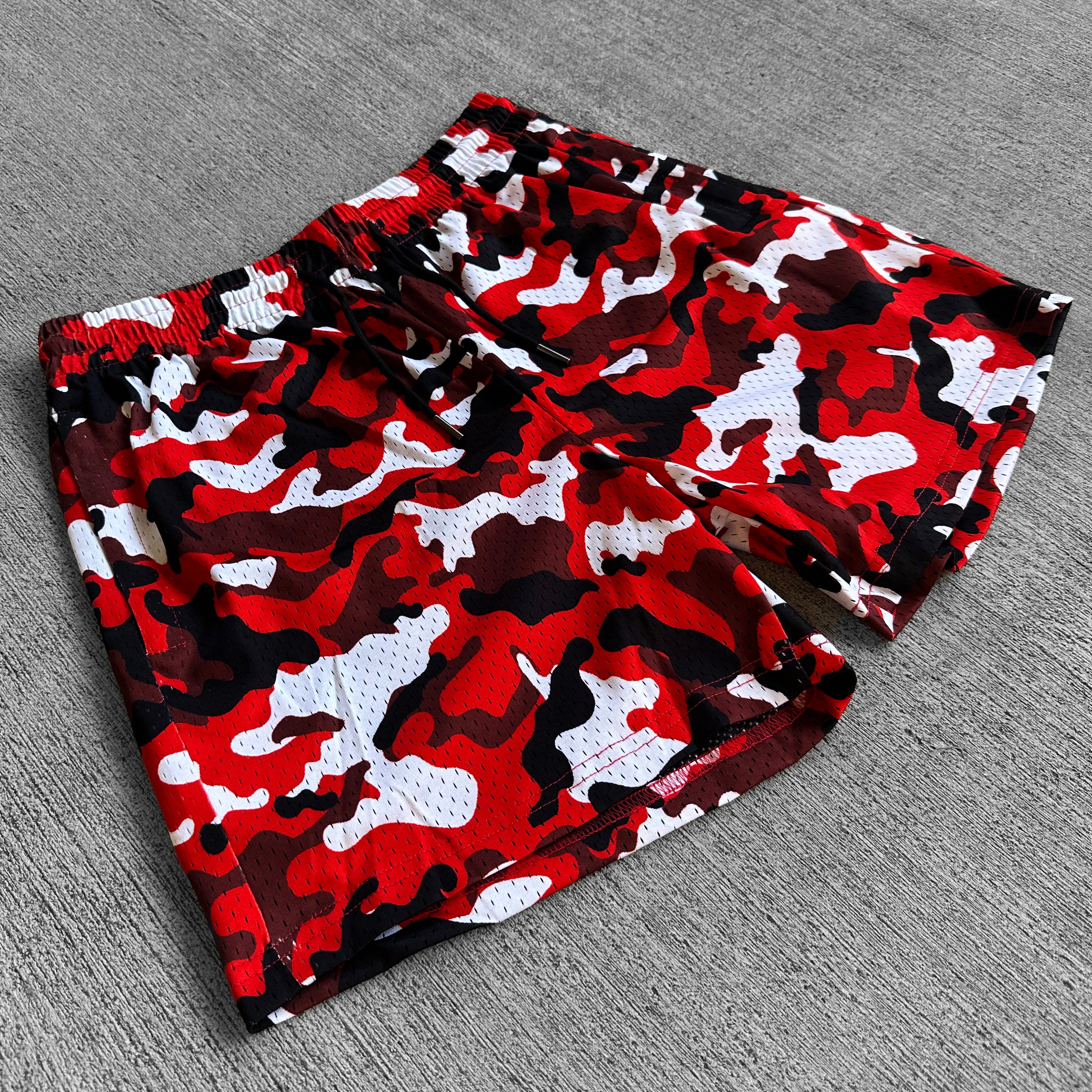 Red Camo - Essential Mesh short