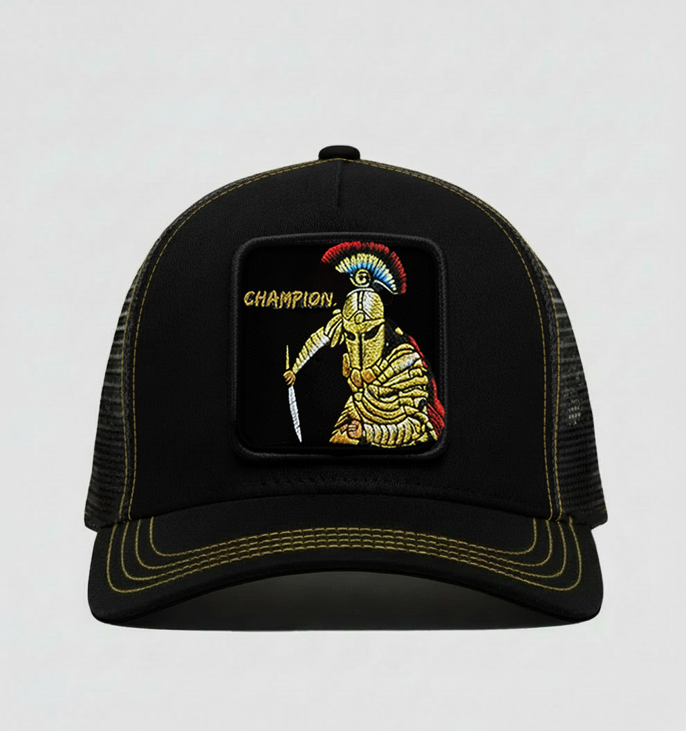 Gladiator "Champion" Trucker Hat (Black/Gold)