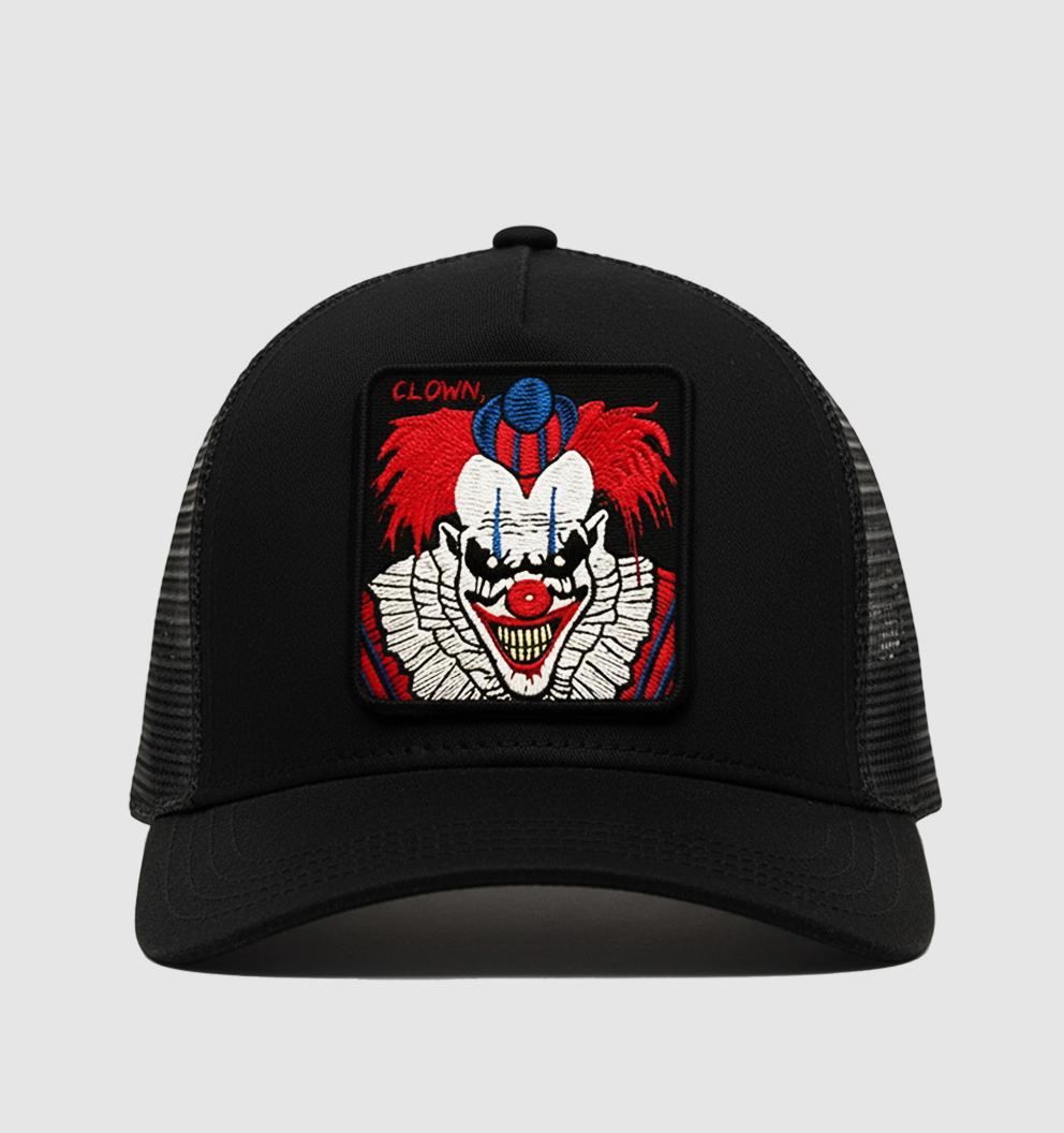 Circus Clown "Clown" Trucker Hat (Black)