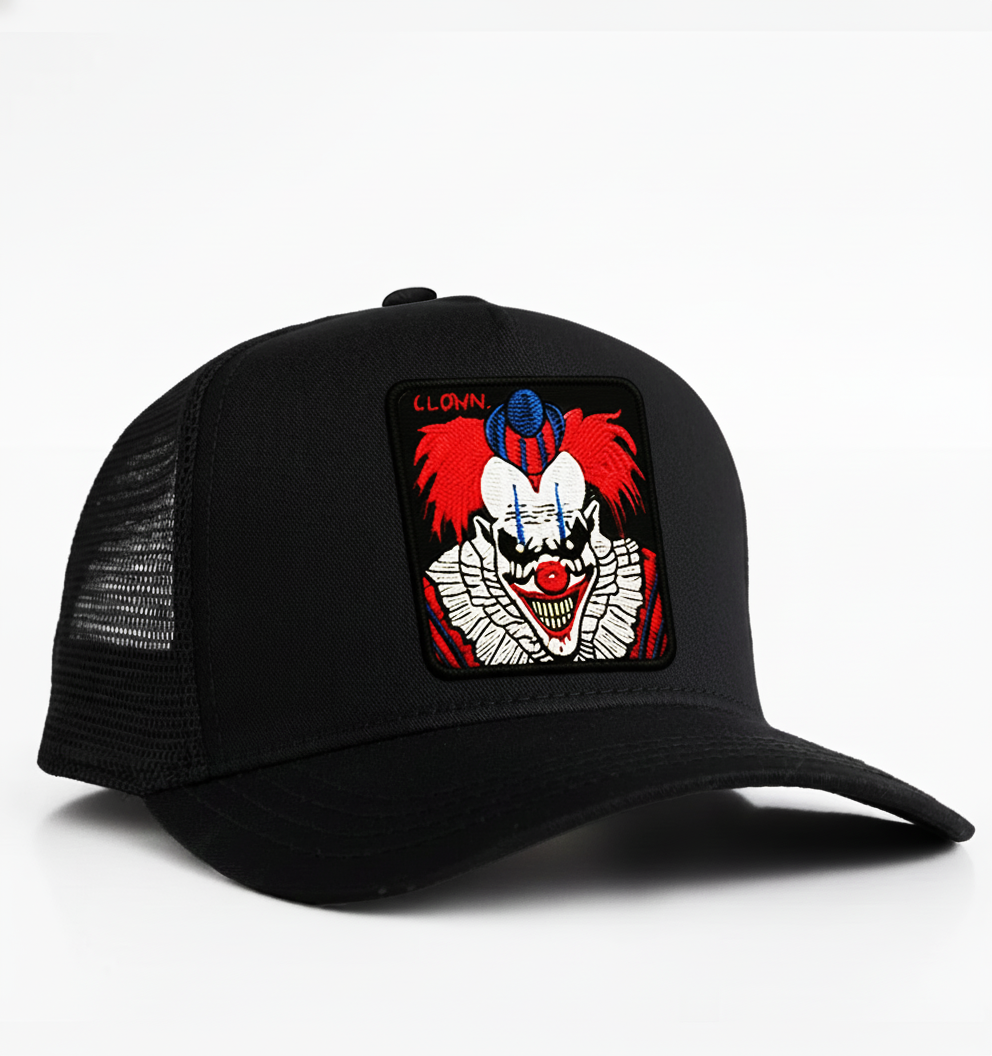 Circus Clown "Clown" Trucker Hat (Black)