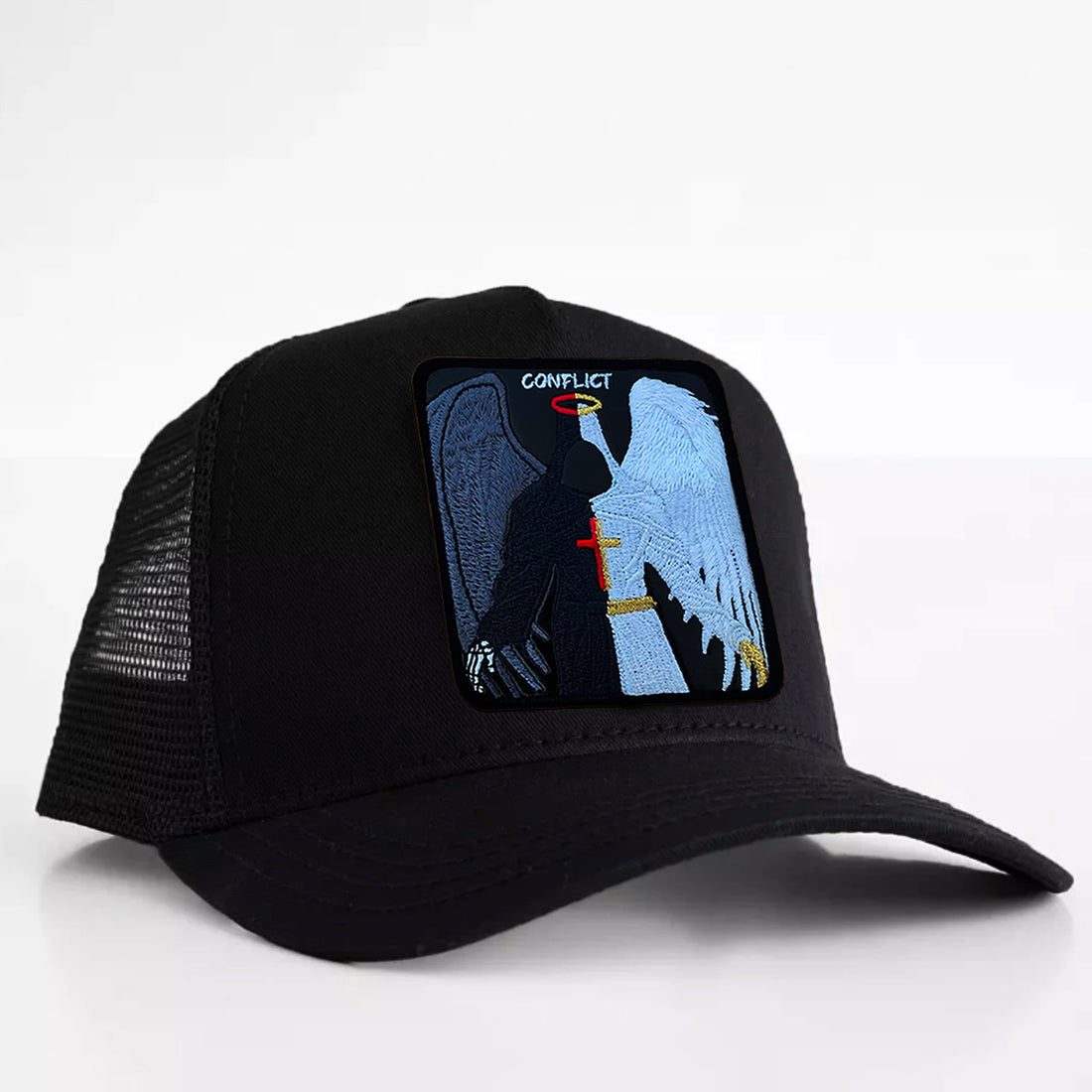 Conflicted Angel - "conflict" trucker hat