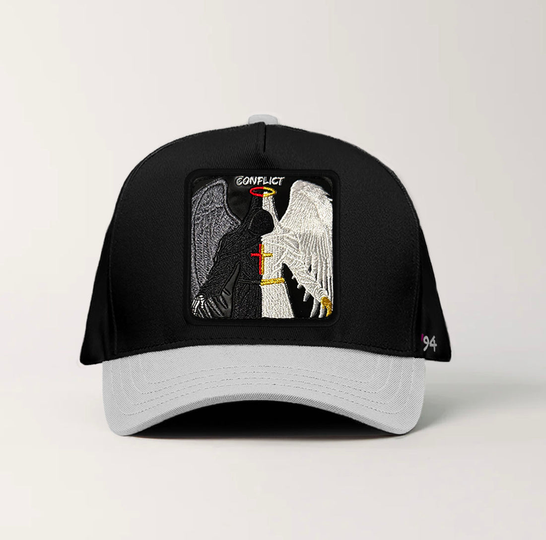 Conflicted Angel "Conflict" Snapback Black/White