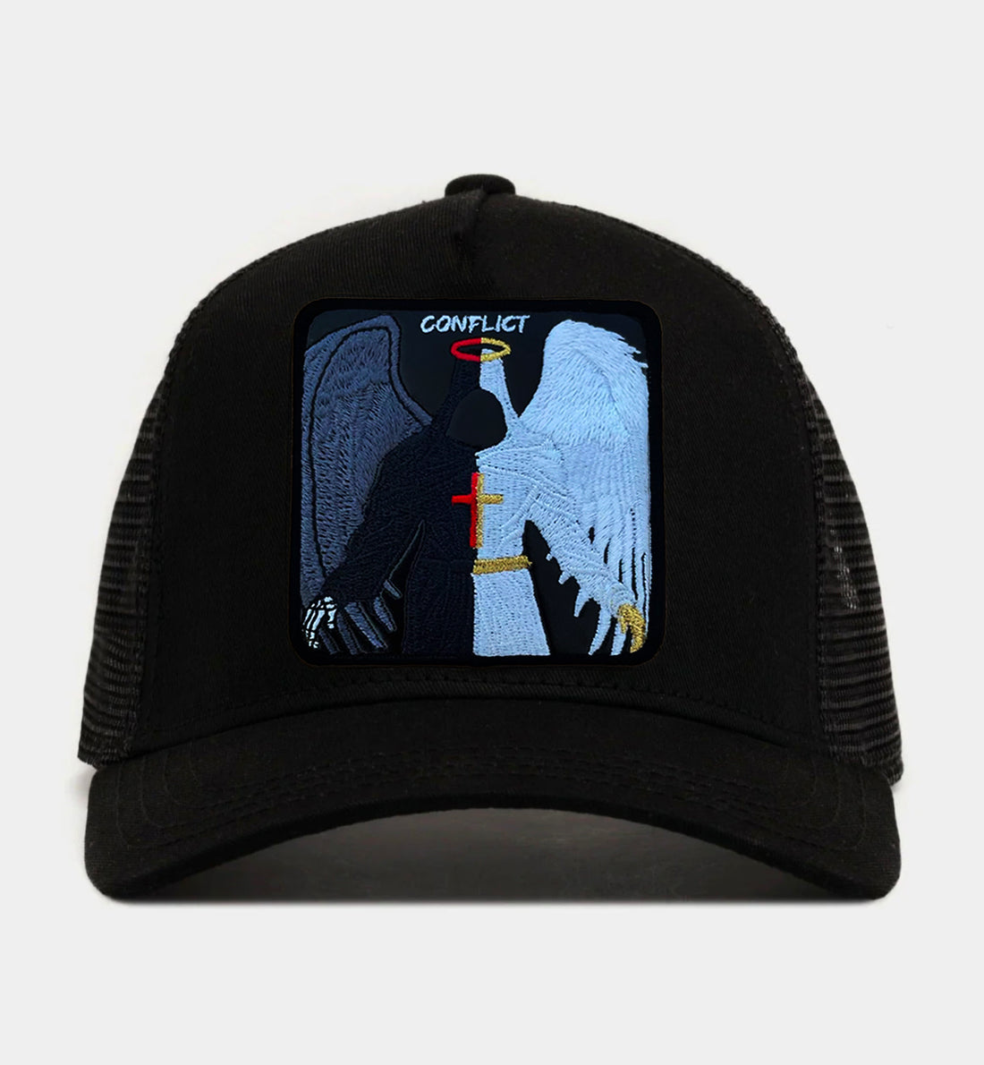 Conflicted Angel - "conflict" trucker hat