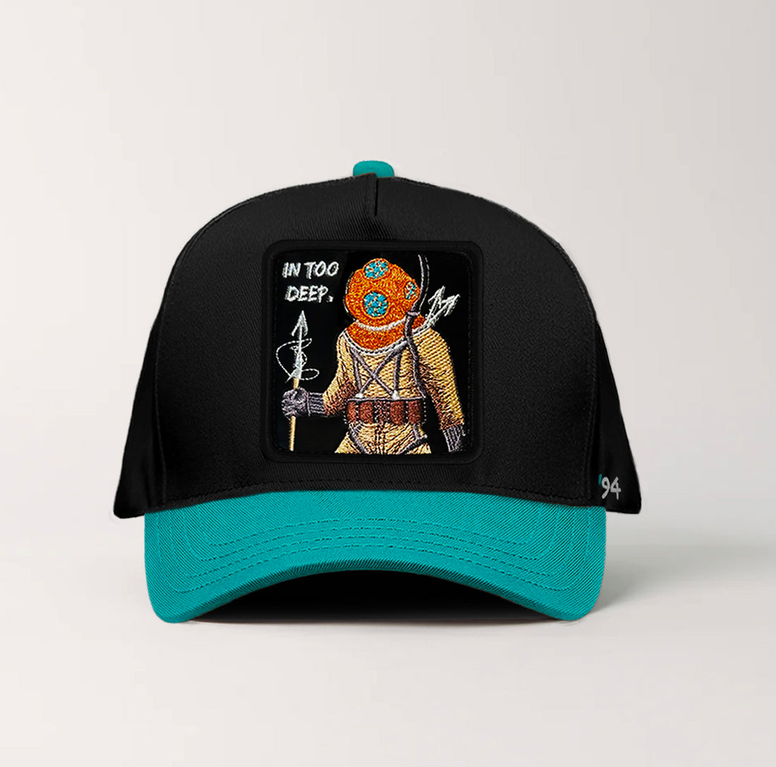 Deep Sea Diver "In Too Deep" Snapback Black/Turquoise