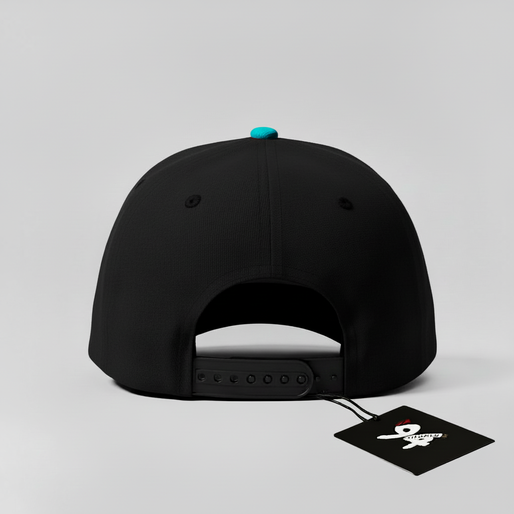 Deep Sea Diver "In Too Deep" Snapback Hat (Black/Turquoise)