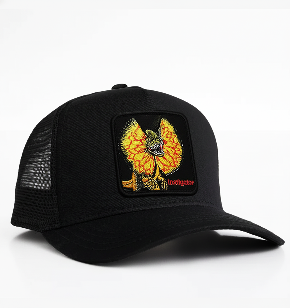Dilophosaurus - "Instigator" Trucker Hat (Black)