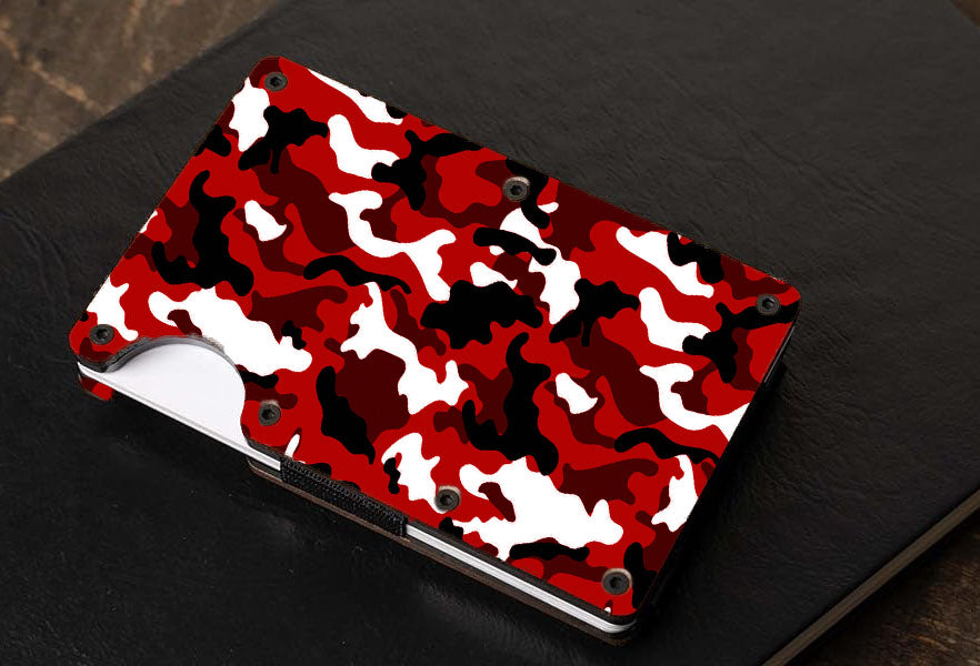 Red Camo - Graphic Minimalist Wallet