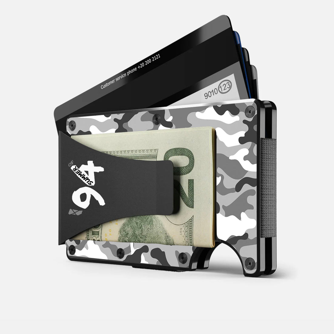 White Camo - Graphic Minimalist Wallet