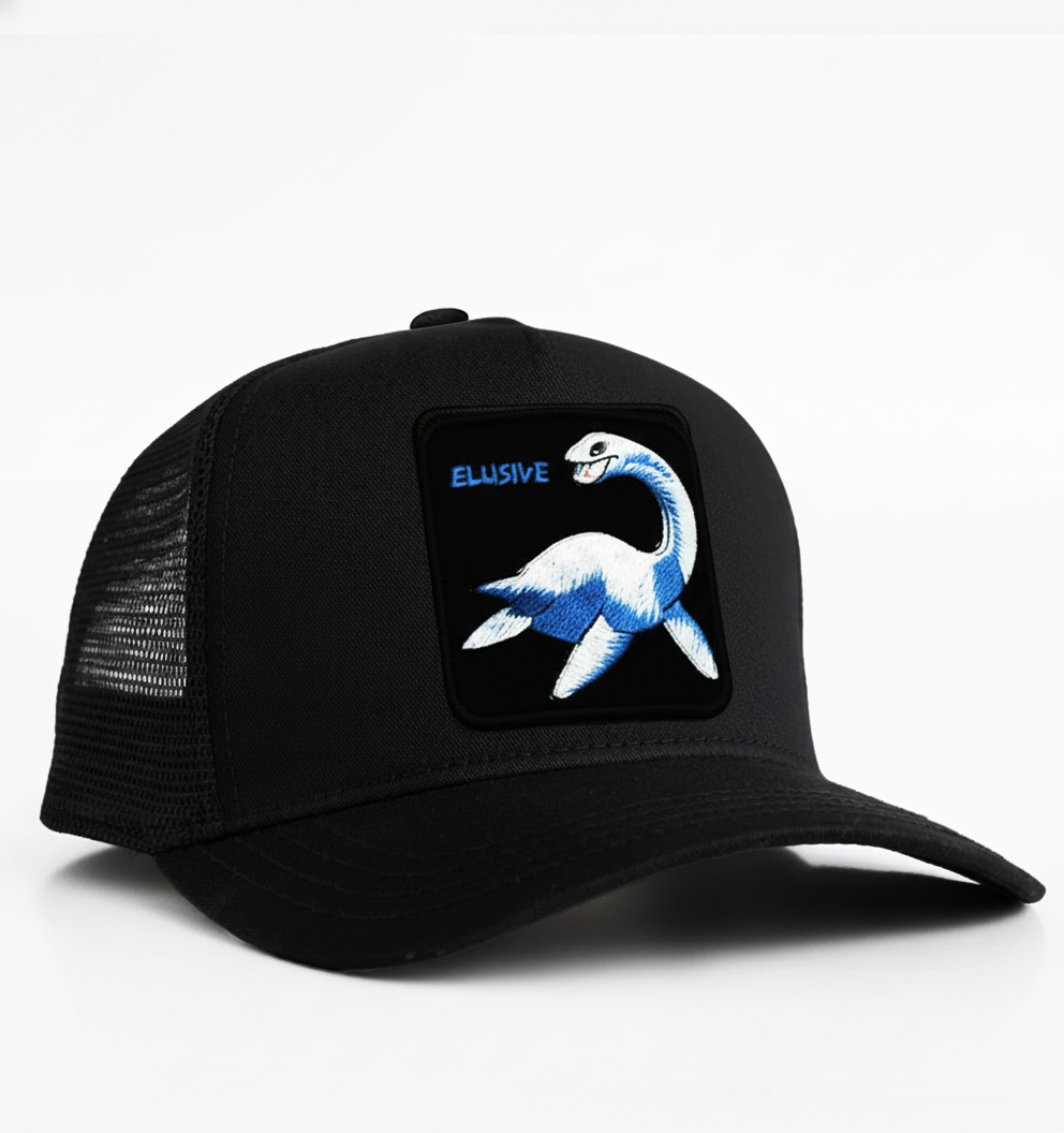 Nessie - "ELUSIVE" Trucker Hat (Black)