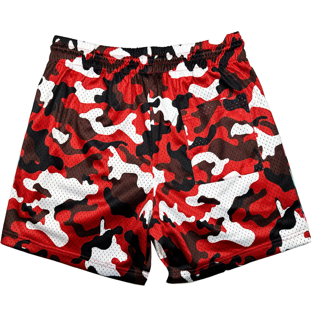 Red Camo - Essential Mesh short