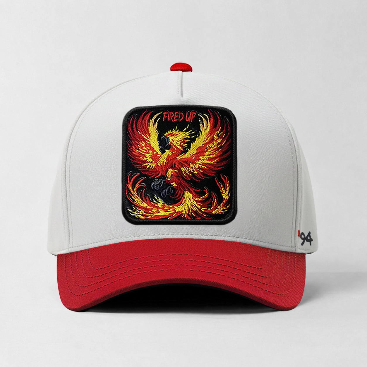 Phoenix "Fired Up" Snapback Hat (white/red)