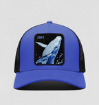 Whale "Free" Trucker Hat (Blue)
