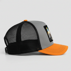 Spinosaurus - "Savage" Trucker Hat (Grey/Orange)