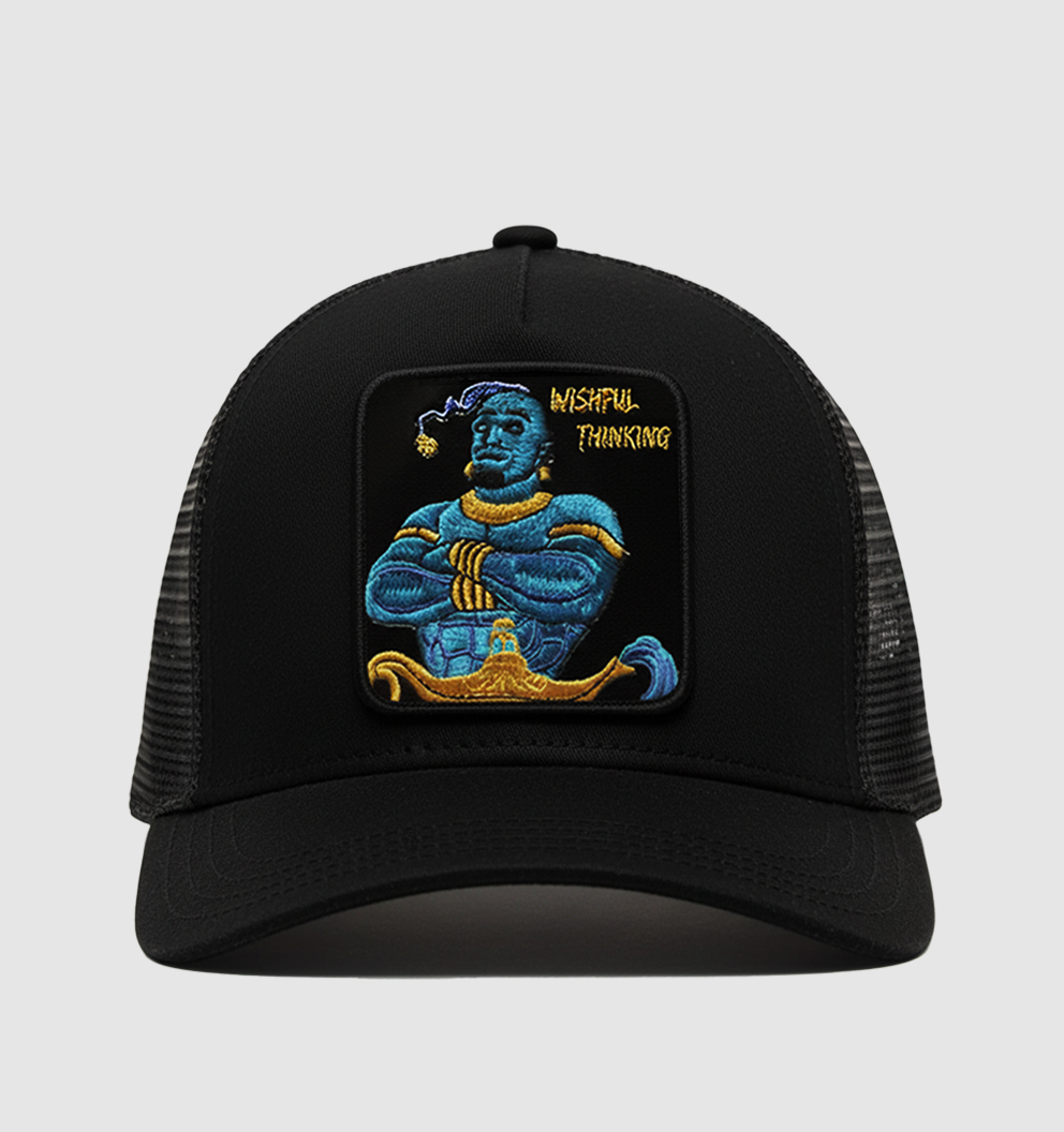 Genie - "Wishful Thinking" Trucker Hat Black