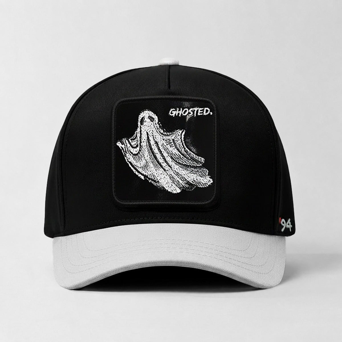 Ghost "Ghosted" Snapback Hat (Black/White)