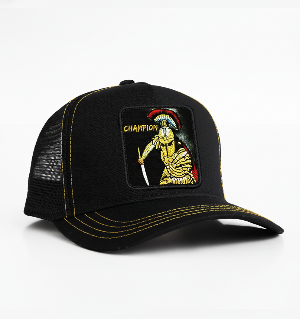 Gladiator "Champion" Trucker Hat (Black/Gold)