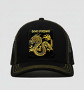 Oriental Dragon - "GOOD FORTUNE" Trucker Hat (Black/Gold)