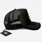 Oriental Dragon - "GOOD FORTUNE" Trucker Hat (Black/Gold)