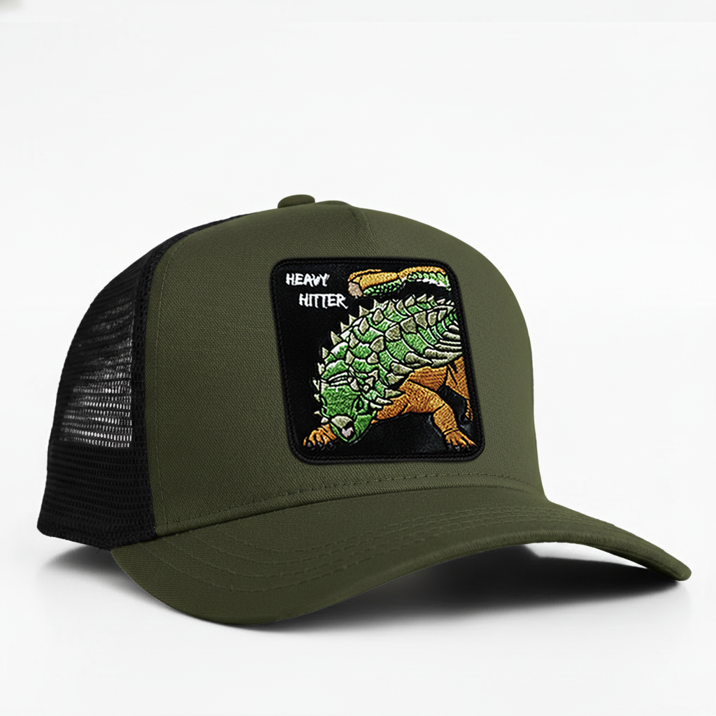 Anklyosaurus - "Heavy Hitter" Trucker Hat (Olive)