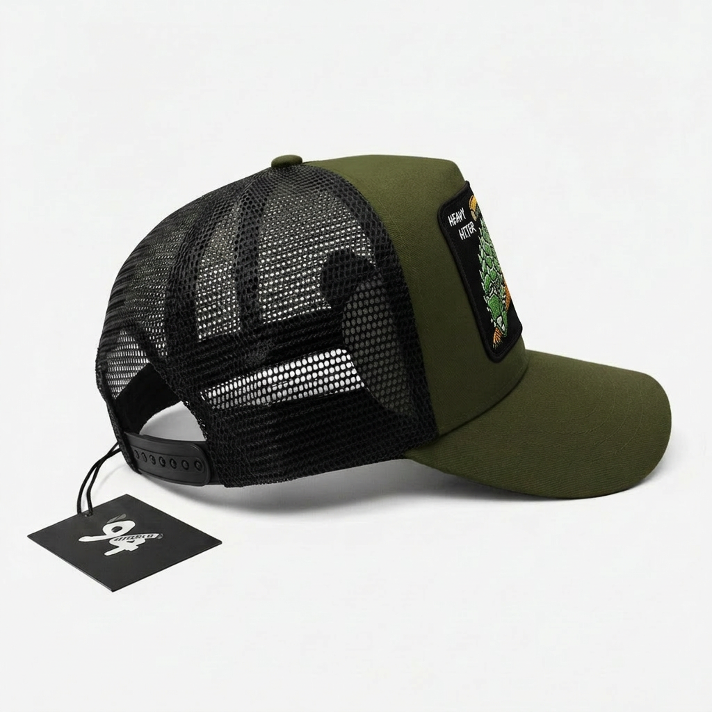 Anklyosaurus - "Heavy Hitter" Trucker Hat (Olive)