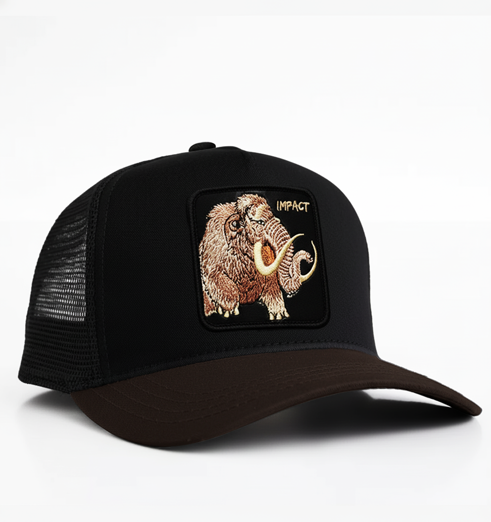 Mammoth - "Impact" Trucker Hat (Black/Brown)