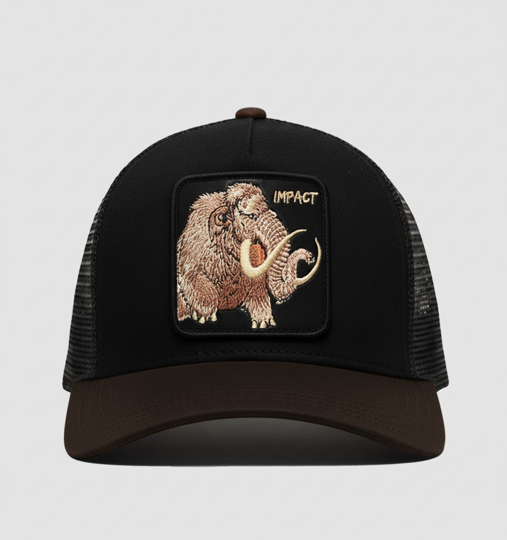 Mammoth - "Impact" Trucker Hat (Black/Brown)