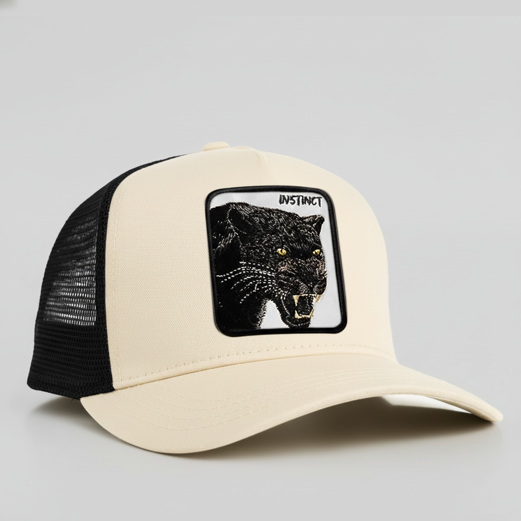 Black Panther - "Instinct" Trucker Hat (Cream)