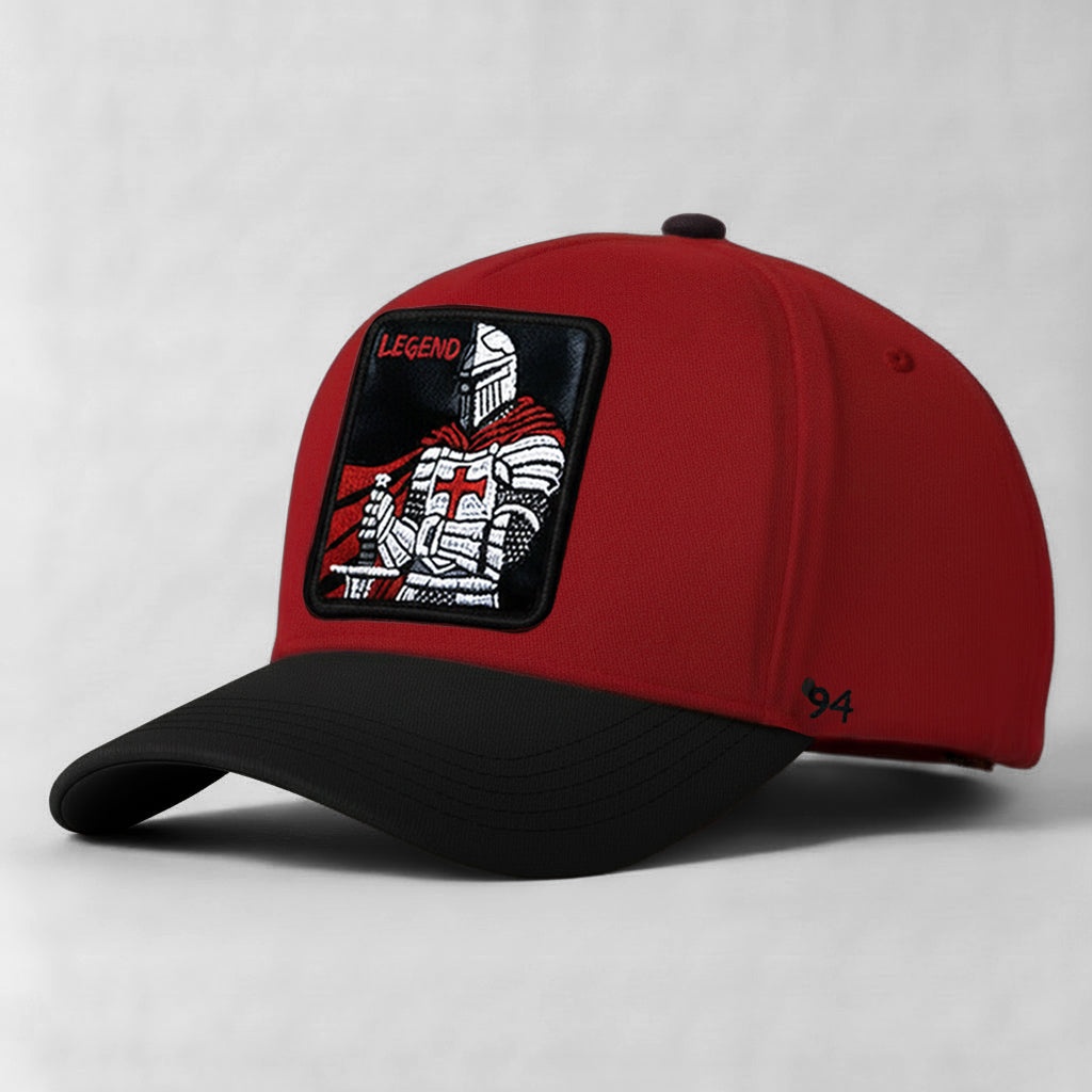 Medieval Knight "Legend" Snapback Hat (Red/Black)