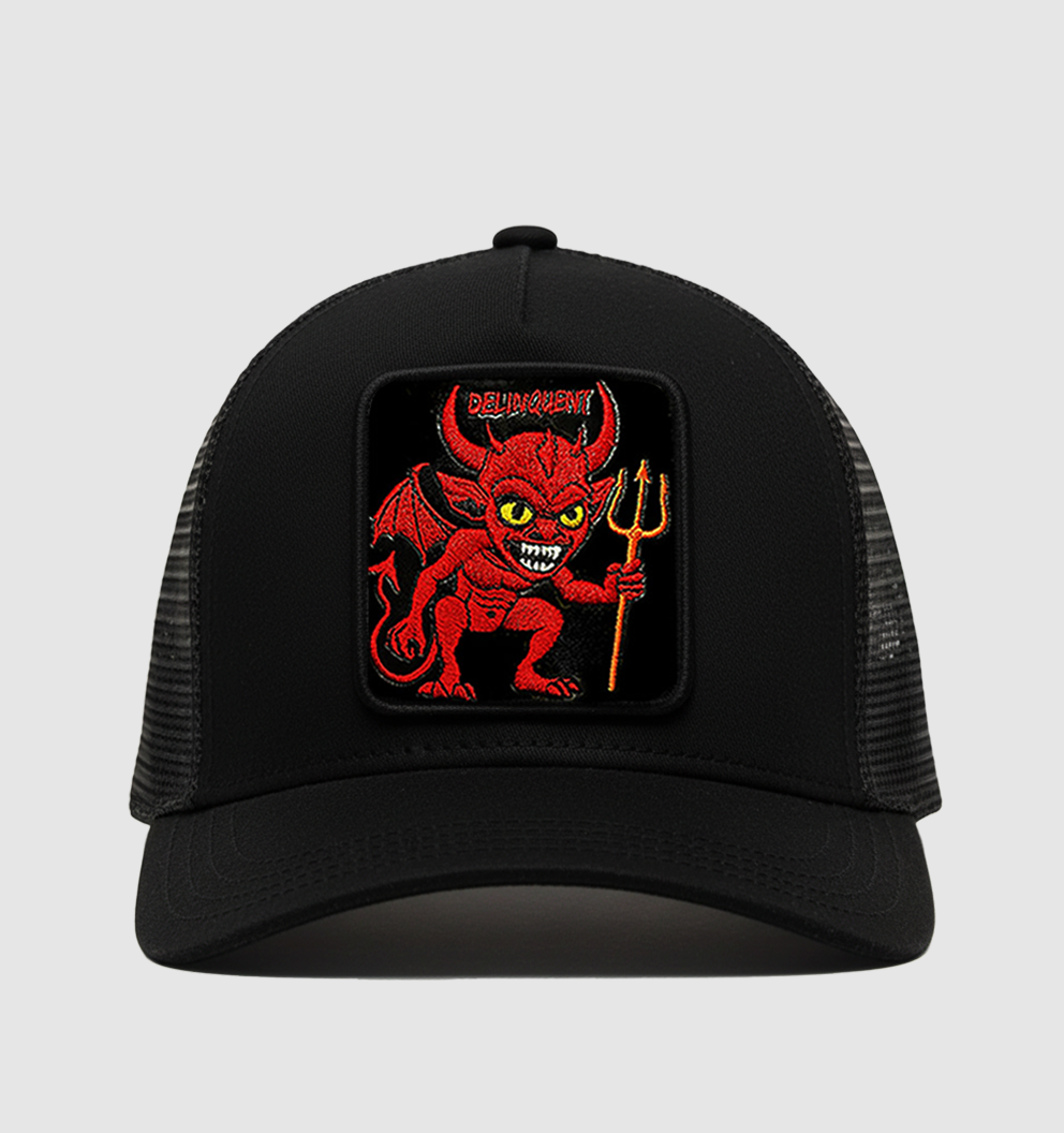 Little Devil "Delinquent" Trucker Hat (Black)