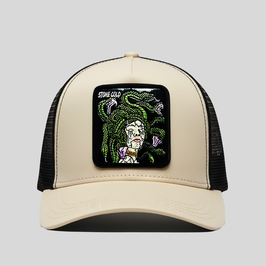Medusa - "Stone cold" Trucker Hat (Cream)