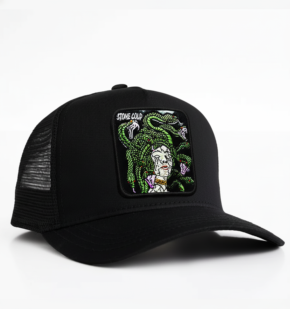 Medusa - "Stone cold" Trucker Hat (Black)