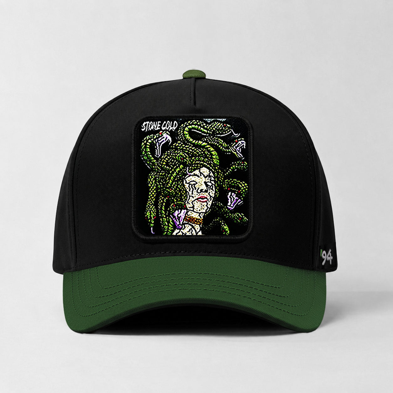 Medusa "Stone Cold" Snapback Hat (Black/Army Green)