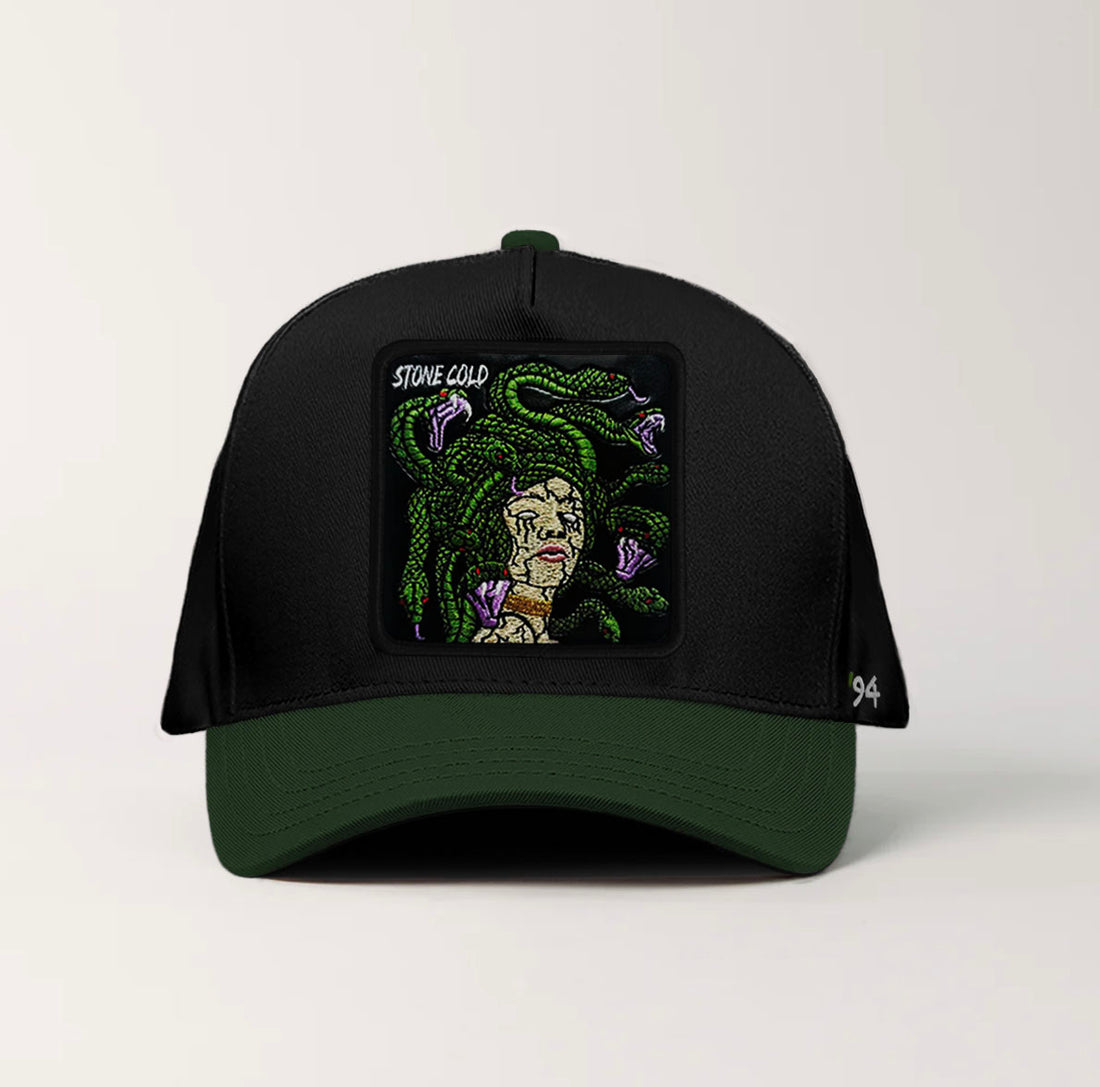 Medusa "Stone Cold" Snapback Black/Army Green