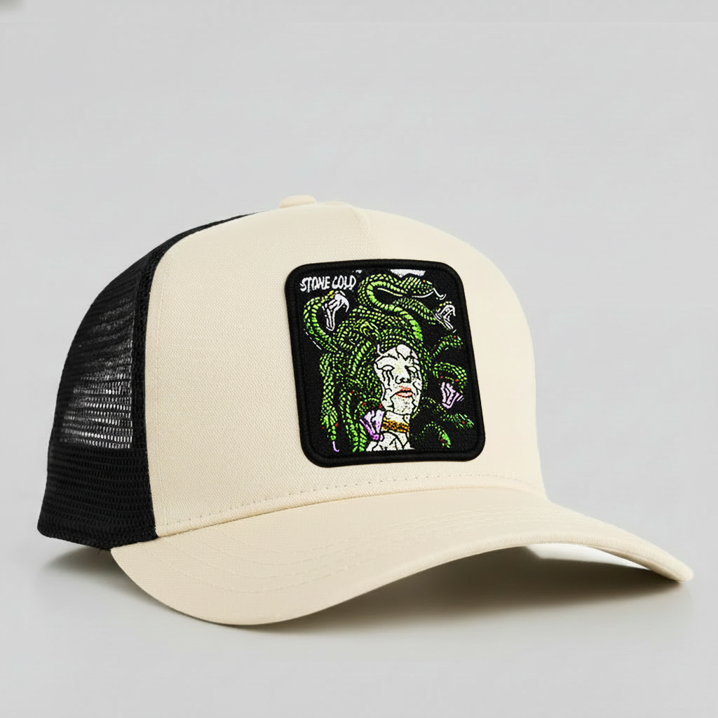 Medusa - "Stone cold" Trucker Hat (Cream)