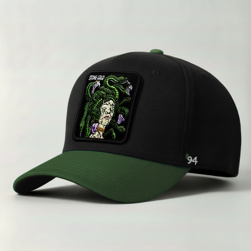 Medusa "Stone Cold" Snapback Hat (Black/Army Green)