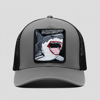 Megaladon "on the hunt" Trucker Hat (Grey)